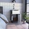Tuhome Kaia Z Nightstand, One Drawer, One Cabinet, Four Legs, Superior Top, Smokey Oak/White CIB7915 - alternate 1